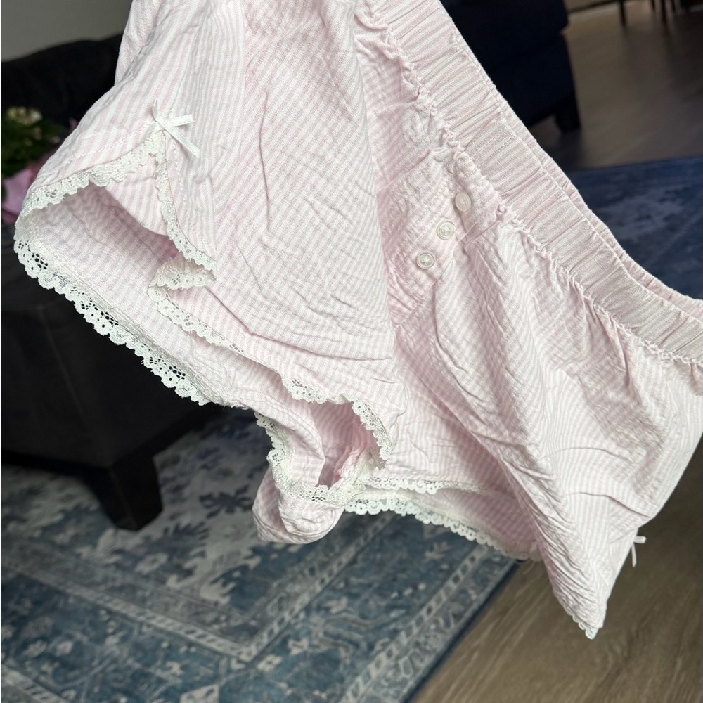Pink Striped Women's Shorts